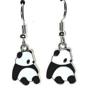 Hand crafted panda earrings for women and kids